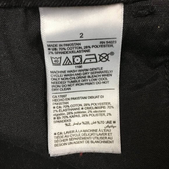 Old Navy Jeans Women's Black Pop Icon Skinny Mid Rise Distressed size 2 - Picture 7 of 8